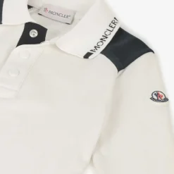 Moncler Enfant Tops*Boys Ivory Cotton Polo Shirt