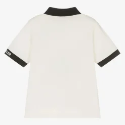 Moncler Enfant Tops*Boys Ivory Cotton Polo Shirt