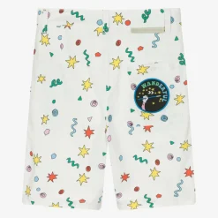 Stella McCartney Kids Shorts*Boys Ivory Cotton Printed Shorts