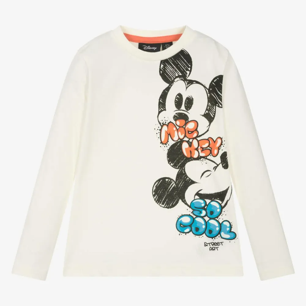 iDO Baby Tops*Boys Ivory Disney Print Cotton Top