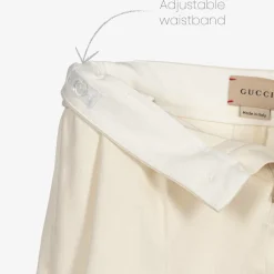 Gucci Shorts*Boys Ivory Gabardine Shorts