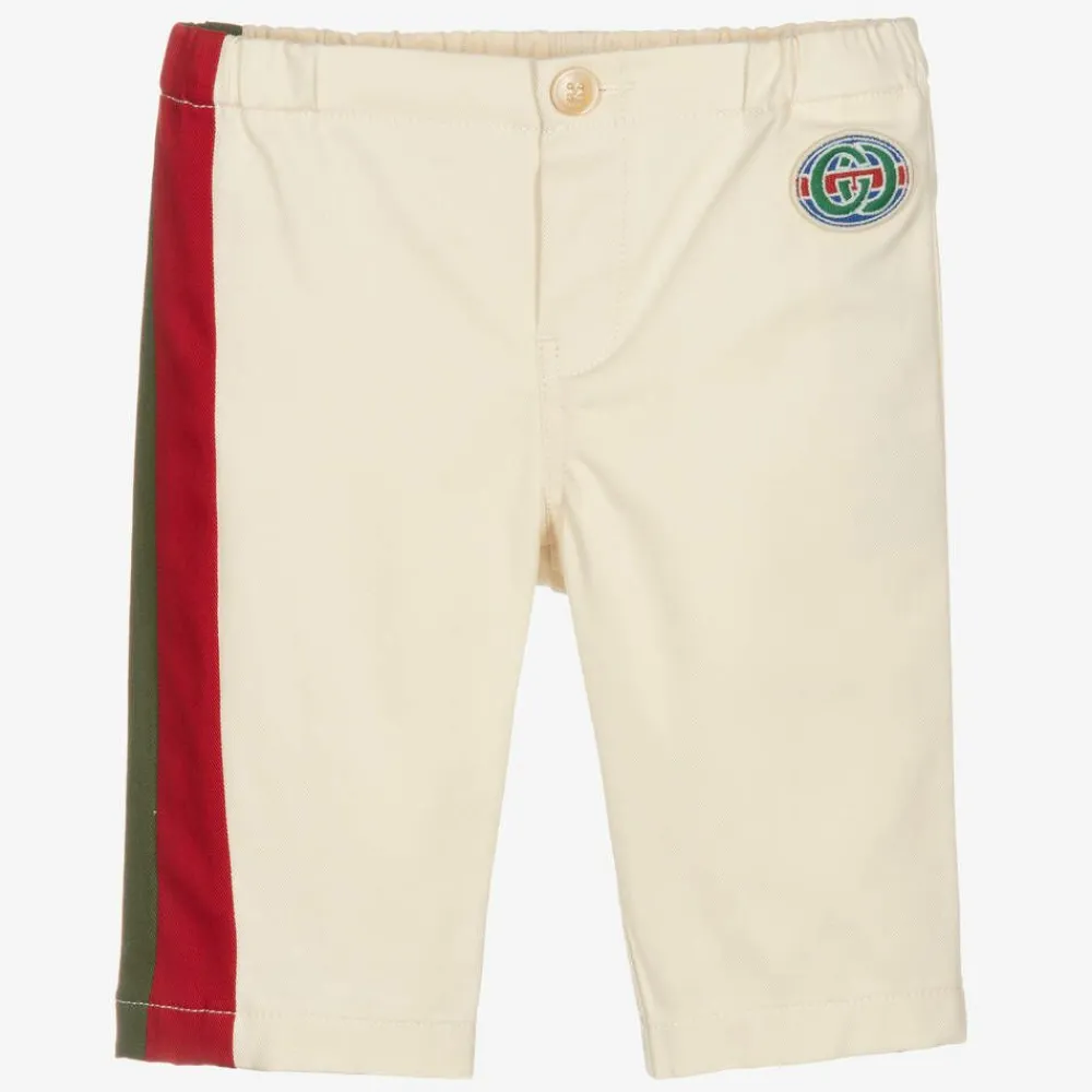 Gucci Trousers|Trousers*Boys Ivory Gabardine Trousers
