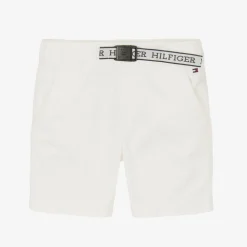 Tommy Hilfiger Shorts*Boys Ivory Organic Cotton Shorts AncientWhite
