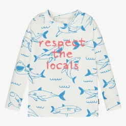 Rock Your Baby Swimwear*Boys Ivory Sun Protective Top (UPF50+)