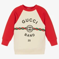 Gucci Tops*Boys Ivory Web Sweatshirt