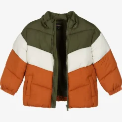 Mayoral Coats & Jackets*Boys Khaki Green Colourblock Puffer Coat