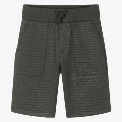 Emporio Armani Shorts*Boys Khaki Green Cotton Jersey Shorts