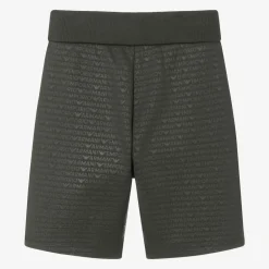 Emporio Armani Shorts*Boys Khaki Green Cotton Jersey Shorts