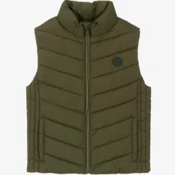 Mayoral Nukutavake Coats & Jackets*Boys Khaki Green Puffer Gilet
