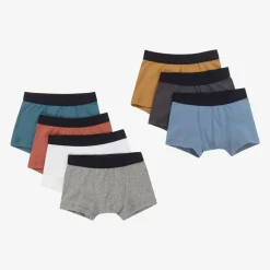 Petit Bateau Underwear*Boys Multicoloured Boxer Shorts (7 Pack)