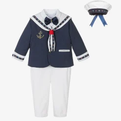Andreeatex Suits*Boys Navy Blue & White Sailor Suit