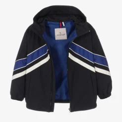 Moncler Enfant Coats & Jackets*Boys Navy Blue & White Tseren Jacket