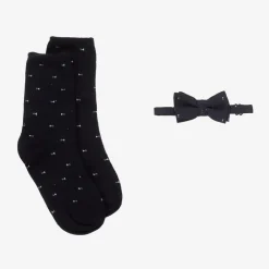 Mayoral Clothing Accessories*Boys Navy Blue Bow Tie & Sock Set
