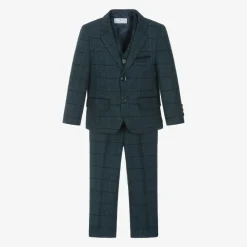 Beau KiD Suits*Boys Navy Blue Check Suit