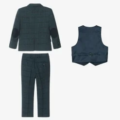 Beau KiD Suits*Boys Navy Blue Check Suit