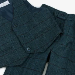 Beau KiD Suits*Boys Navy Blue Check Suit