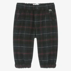 Il Gufo Trousers*Boys Navy Blue Check Trousers