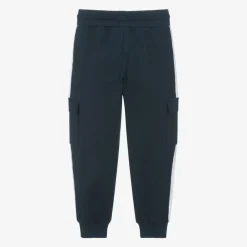 AIGNER Trousers*Boys Navy Blue Cotton Cargo Joggers