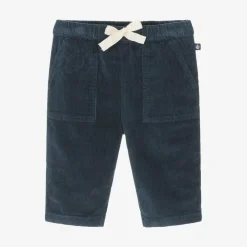 Petit Bateau Trousers*Boys Navy Blue Cotton Corduroy Trousers
