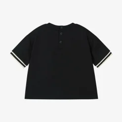 Emporio Armani Tops*Boys Navy Blue Cotton Crest T-Shirt
