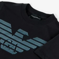Emporio Armani Tops*Boys Navy Blue Cotton Eagle T-Shirt