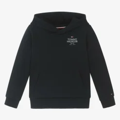 Tommy Hilfiger Tops*Boys Navy Blue Cotton Hoodie