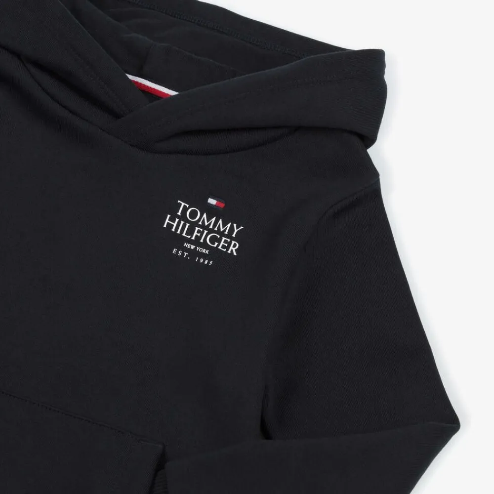 Tommy Hilfiger Tops*Boys Navy Blue Cotton Hoodie