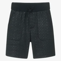 Emporio Armani Shorts*Boys Navy Blue Cotton Jersey Shorts