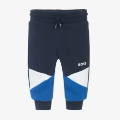 BOSS Trousers*Boys Navy Blue Cotton Joggers