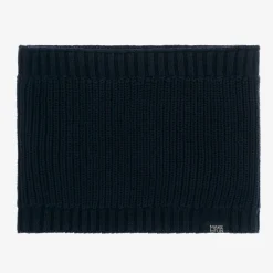 Mayoral Scarves*Boys Navy Blue Cotton Knit Snood