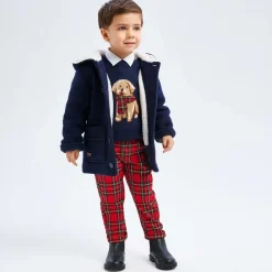 iDO Baby Tops*Boys Navy Blue Cotton Knit Sweater