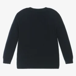 iDO Baby Tops*Boys Navy Blue Cotton Knit Sweater