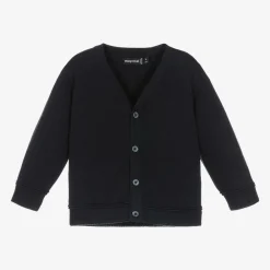 Mayoral Tops*Boys Navy Blue Cotton Knit Cardigan
