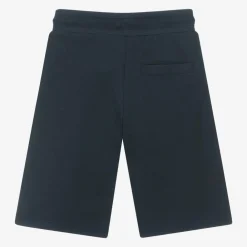 AIGNER Shorts*Boys Navy Blue Cotton Logo Tape Shorts