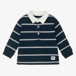 Mayoral Tops*Boys Navy Blue Cotton Rugby Shirt