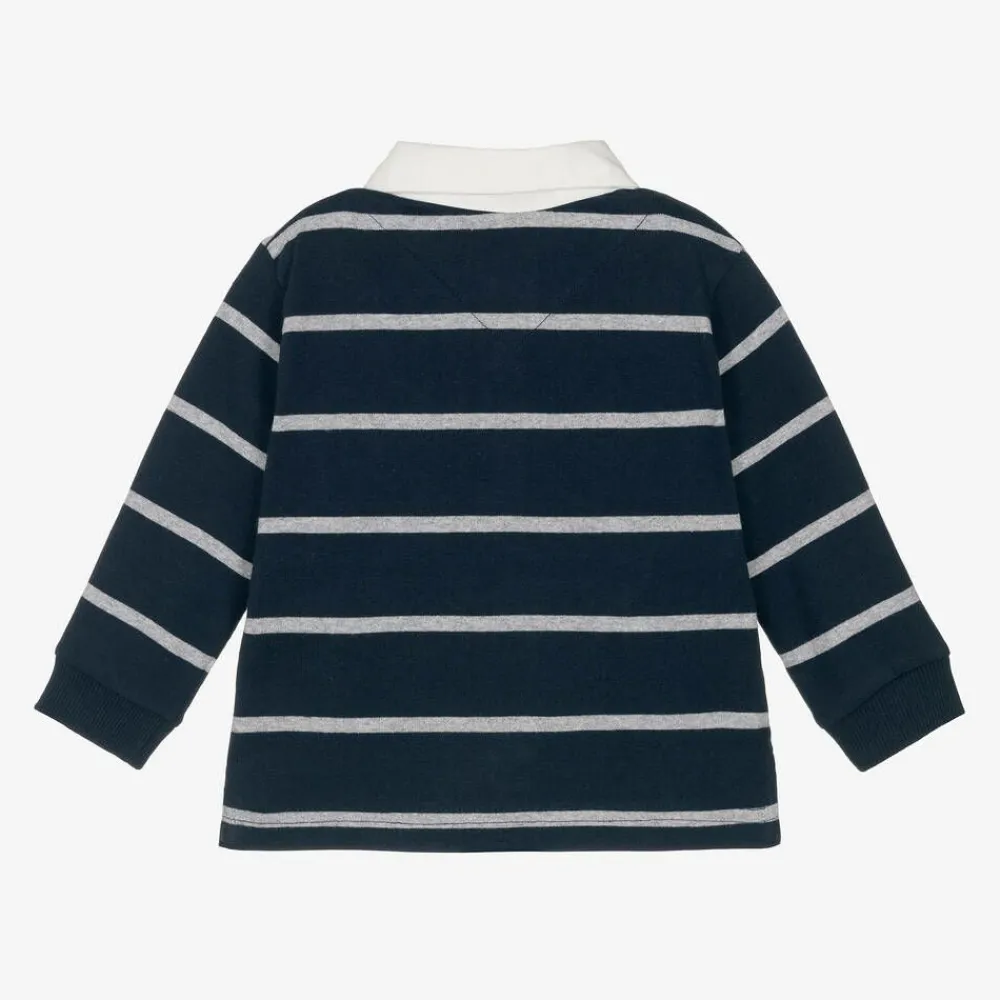 Mayoral Tops*Boys Navy Blue Cotton Rugby Shirt