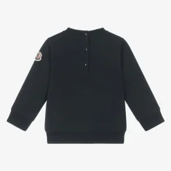 Moncler Enfant Tops*Boys Navy Blue Cotton Sweatshirt