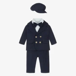 Andreeatex Suits|Suits*Boys Navy Blue Double Breasted Suit