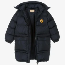 Gucci Coats & Jackets*Boys Navy Blue Down-Fill GG Puffer Coat