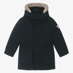 Guess Coats & Jackets*Boys Navy Blue Down-Filled Parka Coat