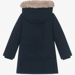 Guess Coats & Jackets*Boys Navy Blue Down-Filled Parka Coat