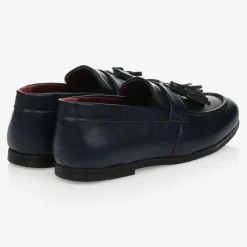 Romano Loafers & Moccasins|Loafers & Moccasins*Boys Navy Blue Faux Leather Loafers