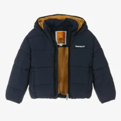 Timberland Coats & Jackets*Boys Navy Blue Hooded Puffer Jacket