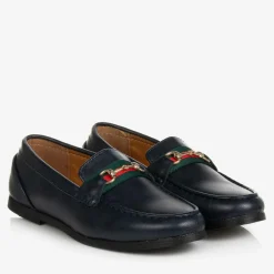 Romano Loafers & Moccasins|Loafers & Moccasins*Boys Navy Blue Horsebit Loafers