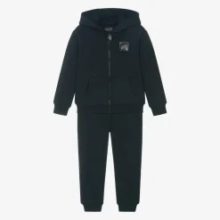 Guess Tracksuits*Boys Navy Blue Jersey Tracksuit