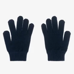 Mayoral Gloves & Mittens*Boys Navy Blue Knitted Gloves