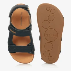 Tip Toey Joey Sandals*Boys Navy Blue Leather Sandals
