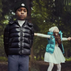 Moncler Enfant Coats & Jackets*Boys Navy Blue New Maya Down Puffer Jacket