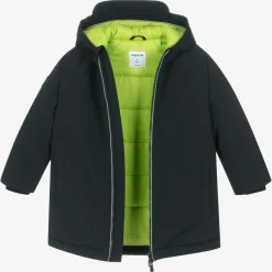 Mayoral Coats & Jackets*Boys Navy Blue Padded & Hooded Coat