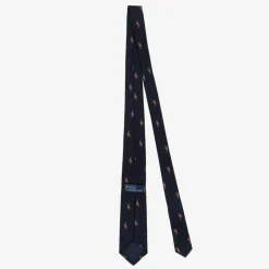 Ralph Lauren Clothing Accessories*Boys Navy Blue Pony Logo Silk Tie